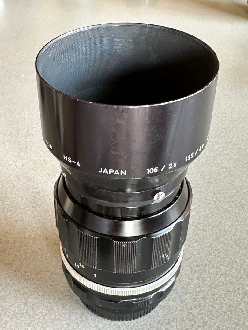 Nikon ニコン Nikkor-P.C 105mm f/2.5 レンズ、フード