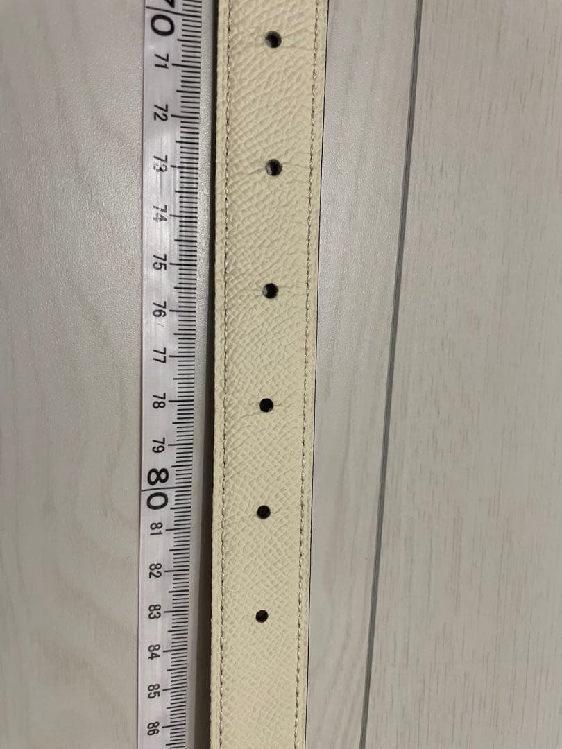 エルメス エプソン ベージュ レザー ベルト シンプル デザイン