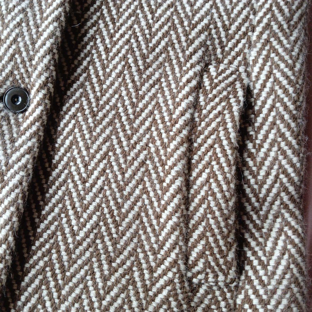 ヘリンボーン柄 七分袖コート美品です