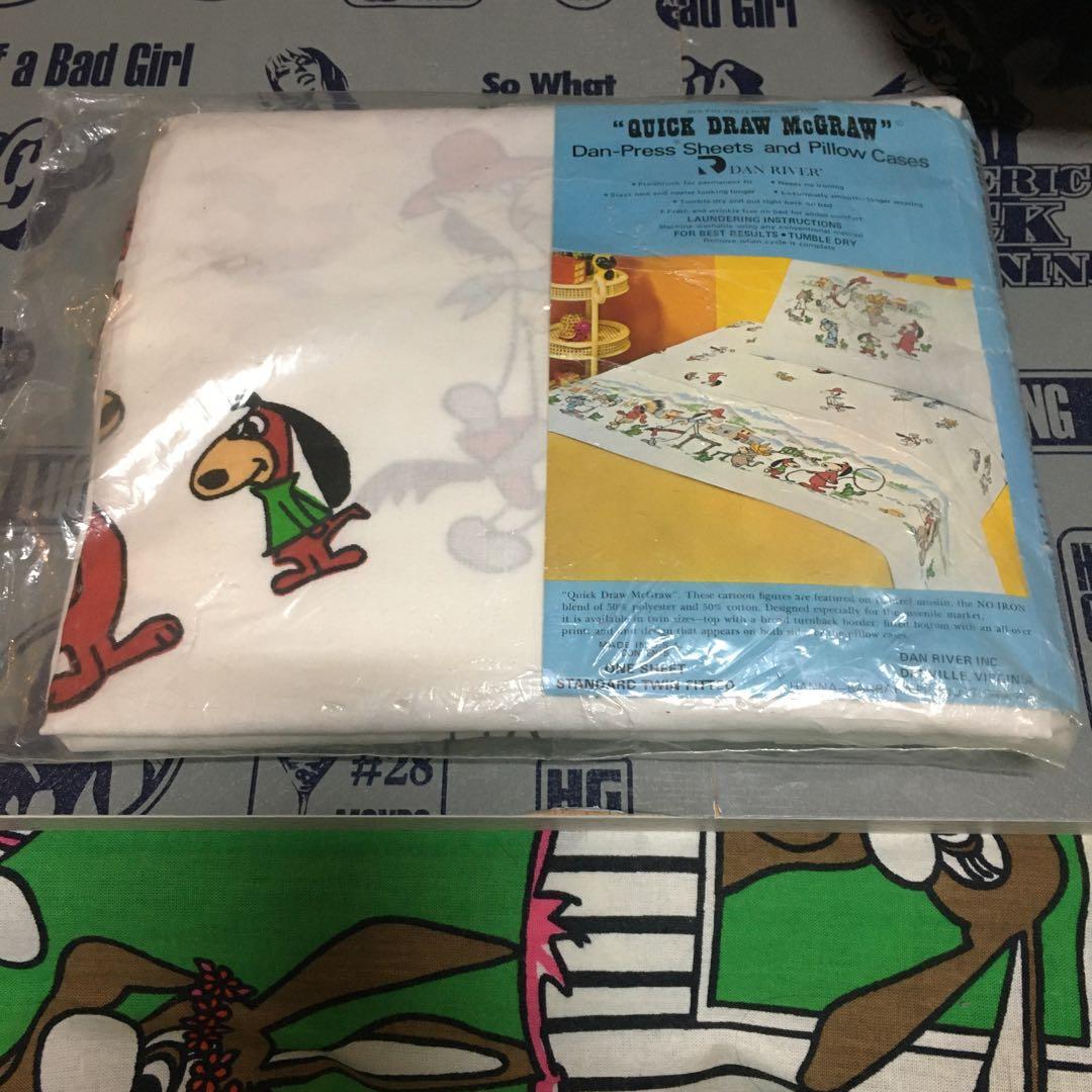 ヴィンテージシーツ　ヨギベア　ハックルベリー