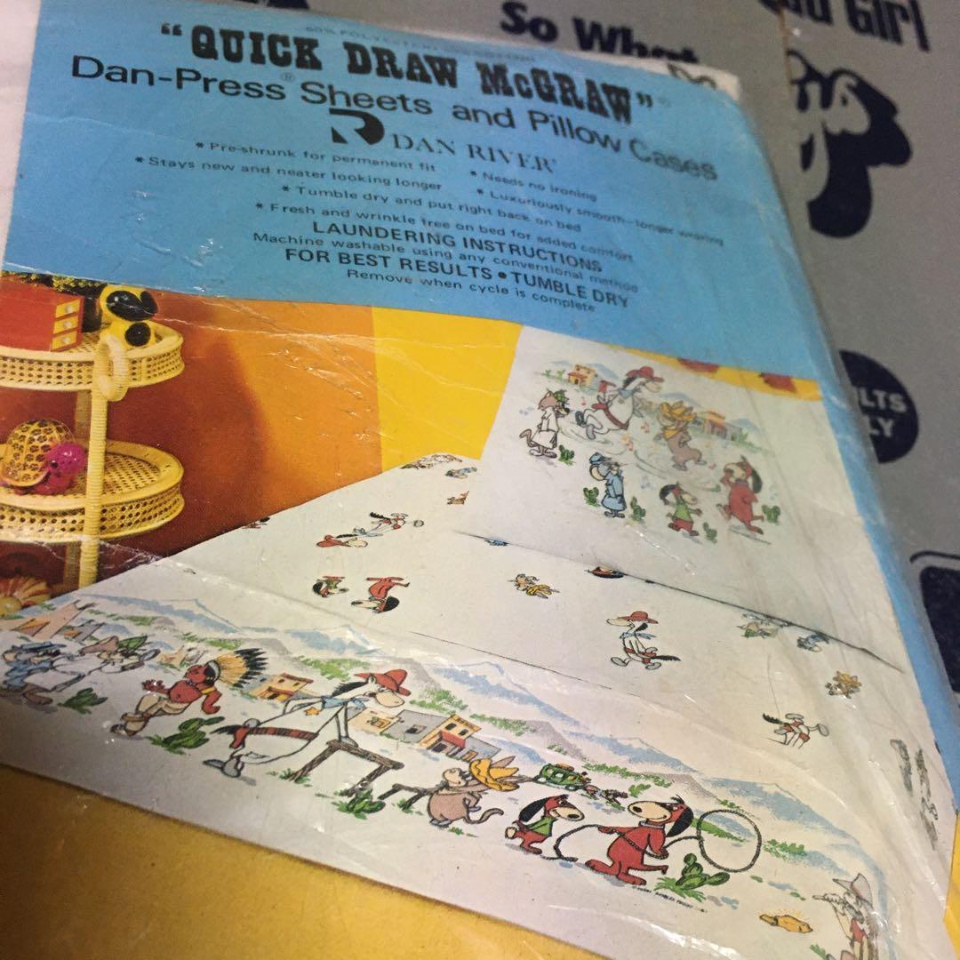 ヴィンテージシーツ　ヨギベア　ハックルベリー