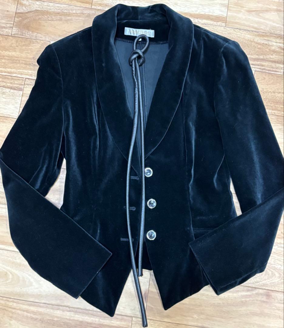 chantal thomass シャンタルトーマス　ベロアジャケットレザーベルト