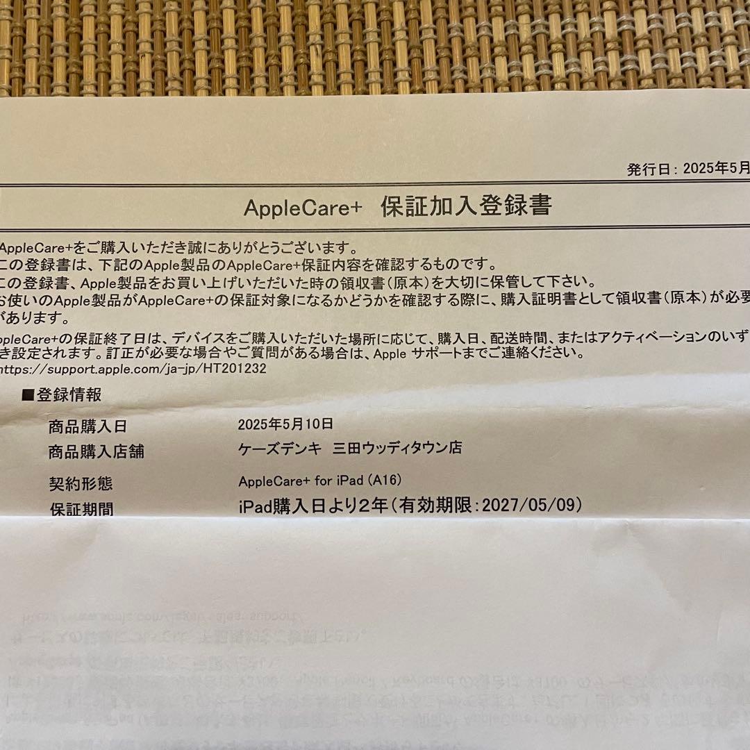 【黒猫！】iPad 本体 ブルー アップルケア付帯