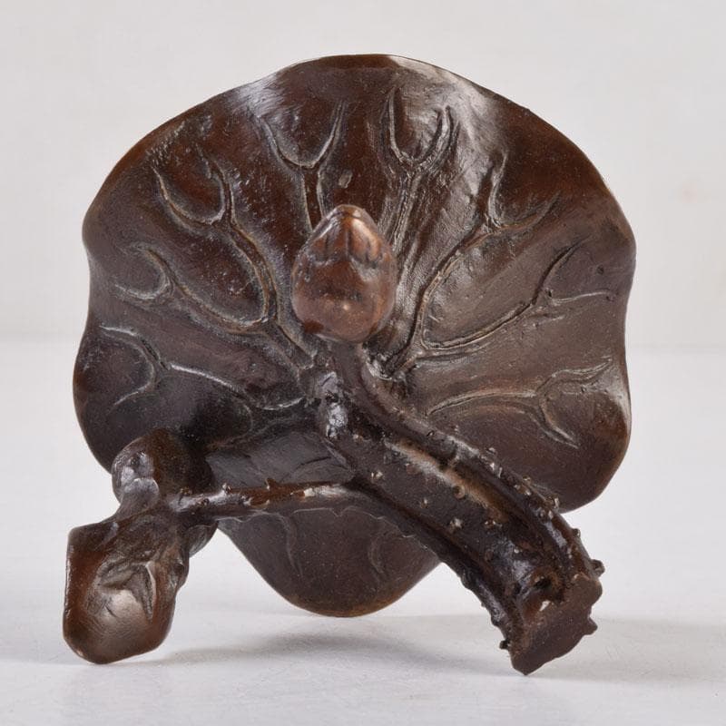 Mr.+Ms.Bean（廣上精一）作　銅製　蓮形　蓋置　共箱　V　8460