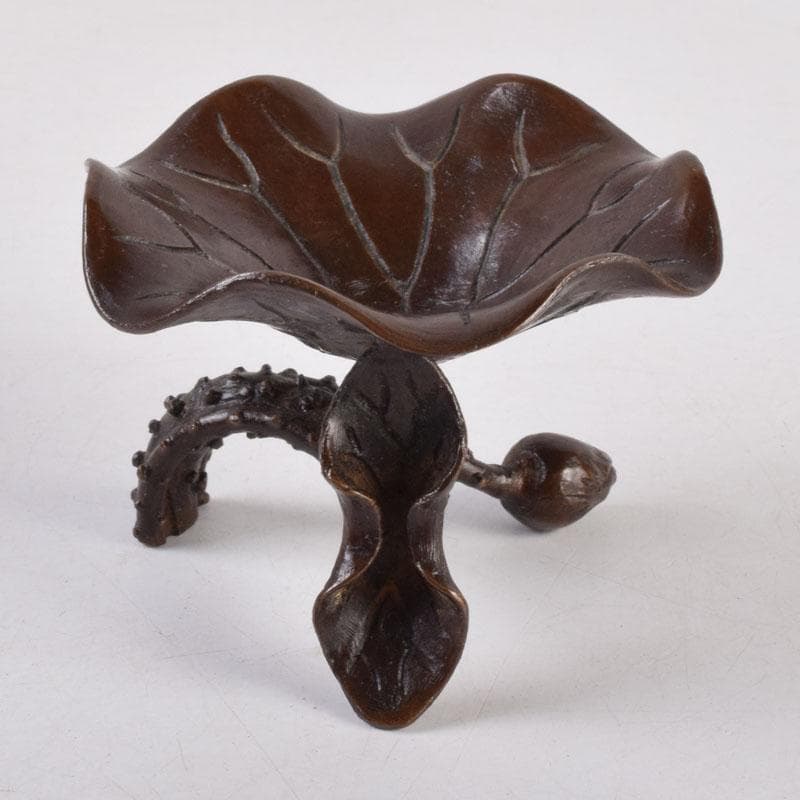 Mr.+Ms.Bean（廣上精一）作　銅製　蓮形　蓋置　共箱　V　8460