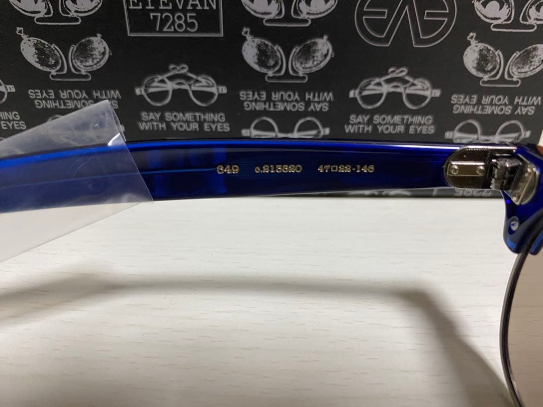 EYEVAN7285 型番649 c.213820 ブルー×ヴィンテージブラック