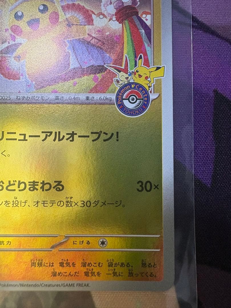【センタリング良好❗️】 トウホクのピカチュウ プロモ 開封品 おまけ付き