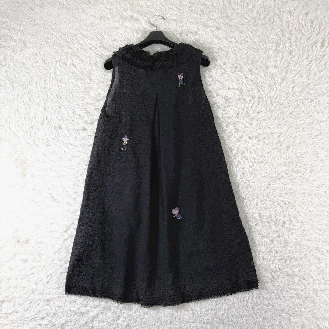 オレボレブラ ワンピース ノースリーブ 白雪姫 ブタさん 刺繍 フリル