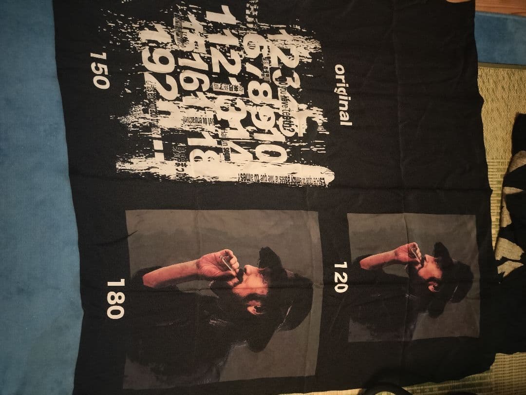 【新品未使用】ヨウジヤマモト　シルクスカーフ　山本耀司柄　タグ