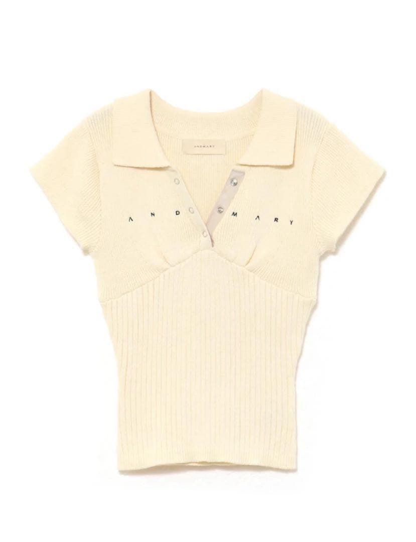 トップス ANDMARY Lindsay logo tops ivory