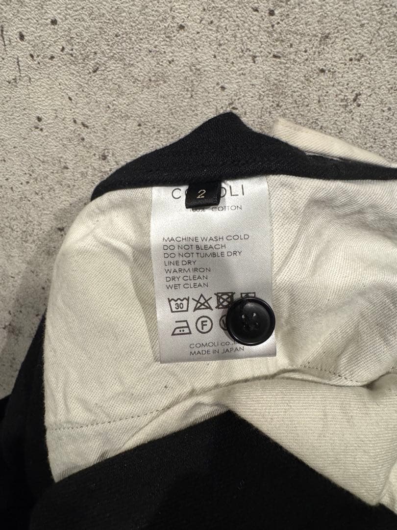 COMOLI 25SS デニムオーバーパンツ B01-03002 黒