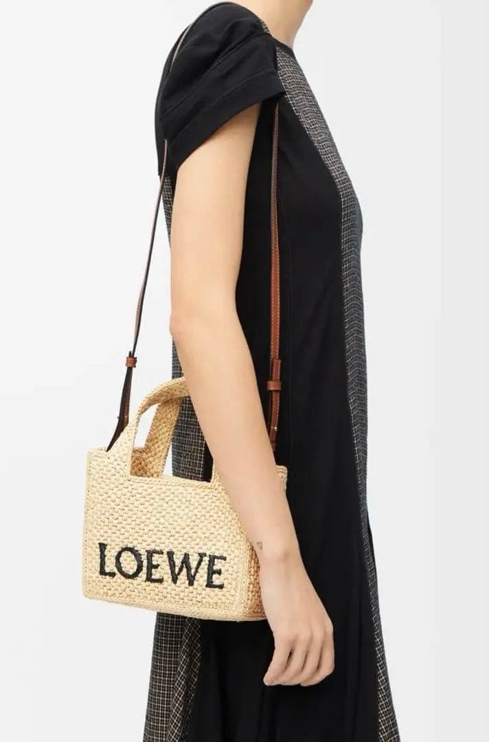 【新品未使用】ロエベフォント トート ミニ（ラフィア）