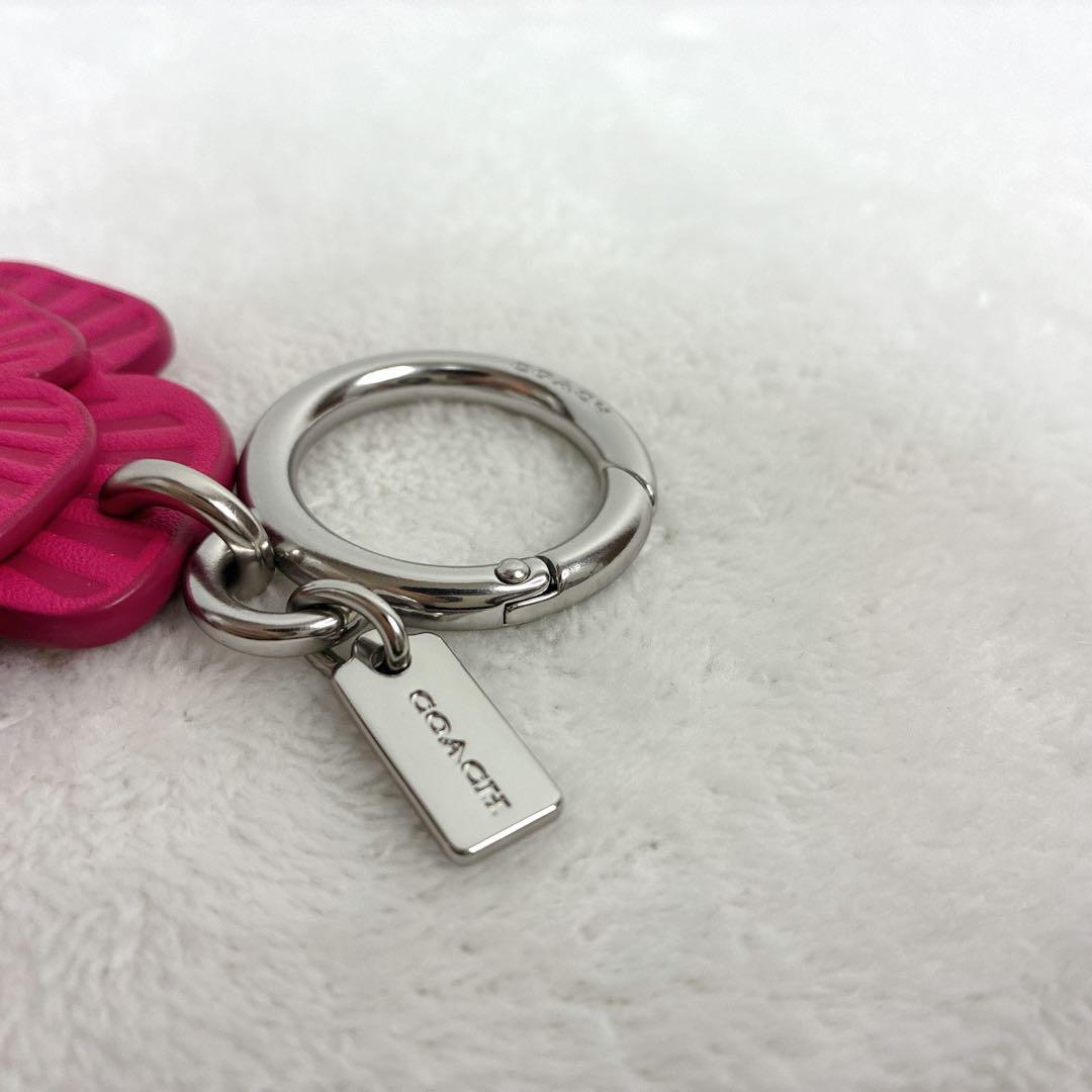 ⭐️希少⭐️ COACH コーチ ティーローズ バッグチャーム　ピンク　チャーム