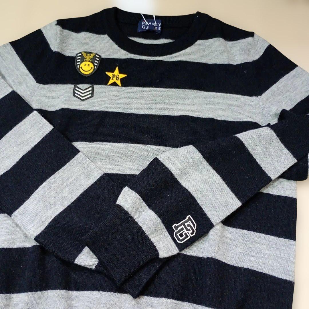 パーリーゲイツカシミヤセーター ストライプセーター サイズ1