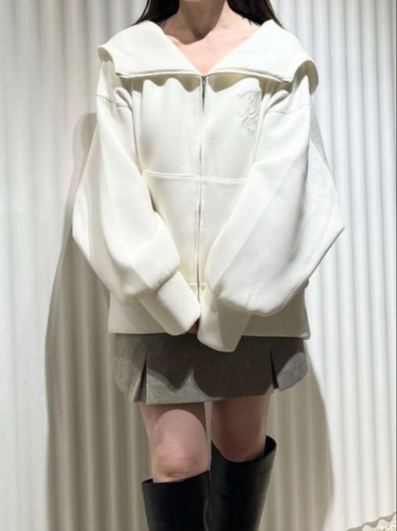 こ*♡様 SNIDEL ボリュームパーカー アイボリー