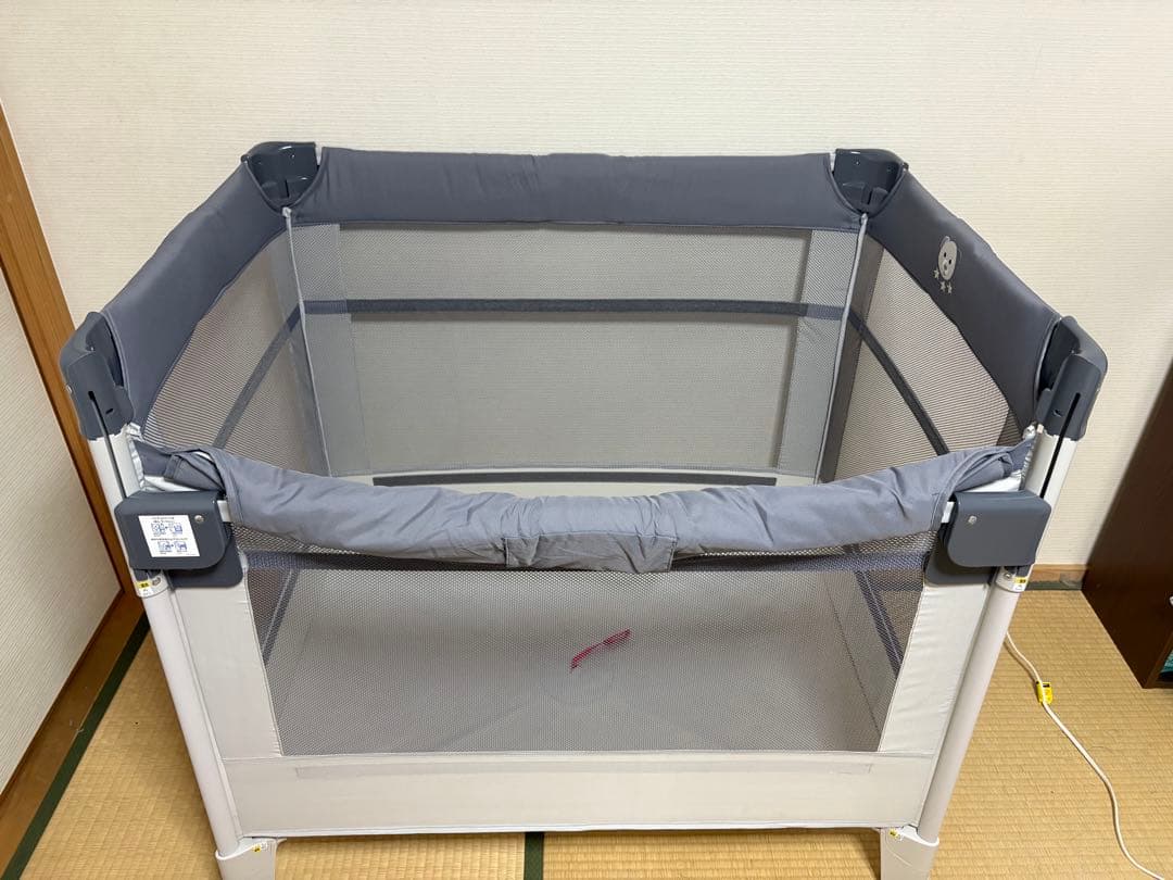 アップリカ　ココネルエアーAB　専用袋付き　グレー（別購入マットレス付）