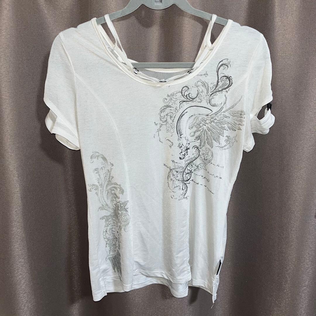 希少ホワイト グラフィックTシャツ オッズオン　ozzcroce archive