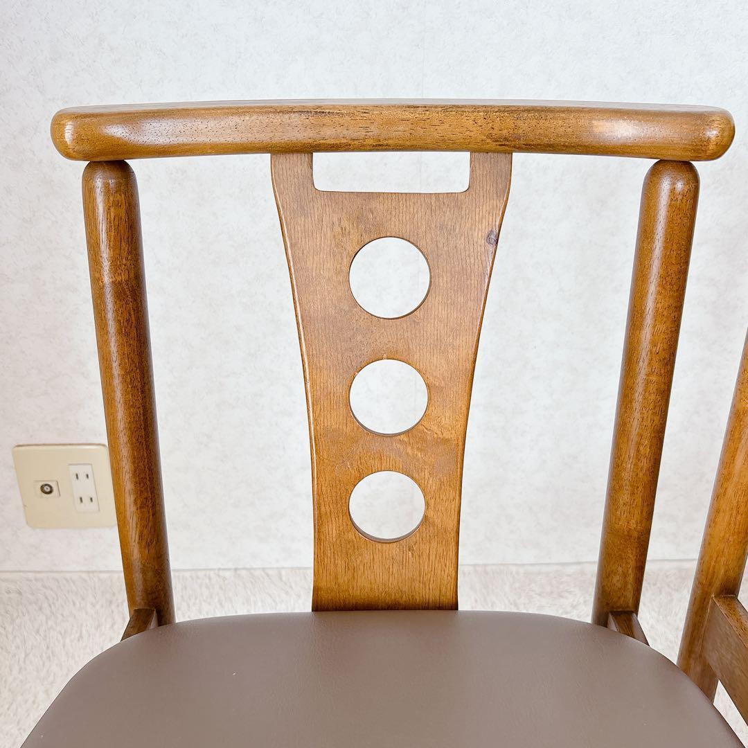 eri様リクエスト品】ハイバック レザー ダイニング チェア ビンテージ 2脚セ