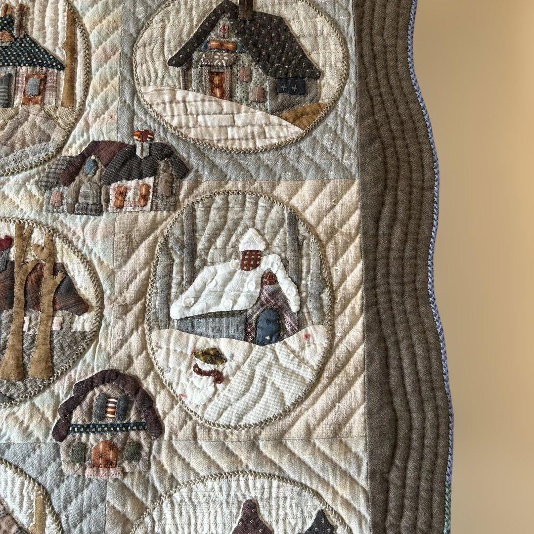 ハンドメイド　キルト　パッチワーク　風景デザイン タペストリー