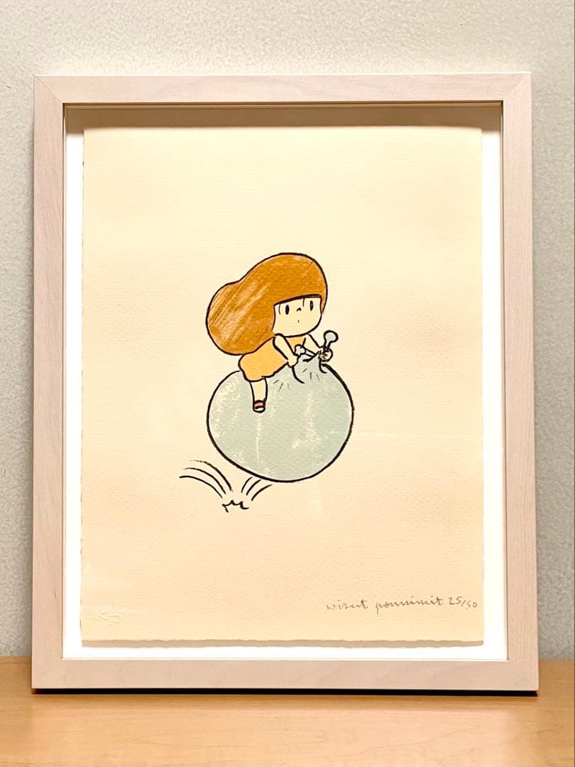 ウィスット・ポンニミット マムアンちゃん 額装 リトグラフ