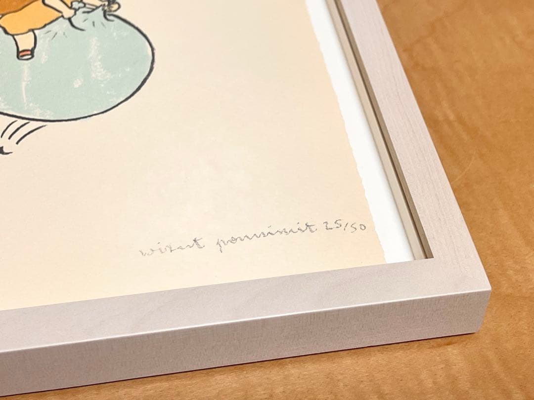 ウィスット・ポンニミット マムアンちゃん 額装 リトグラフ