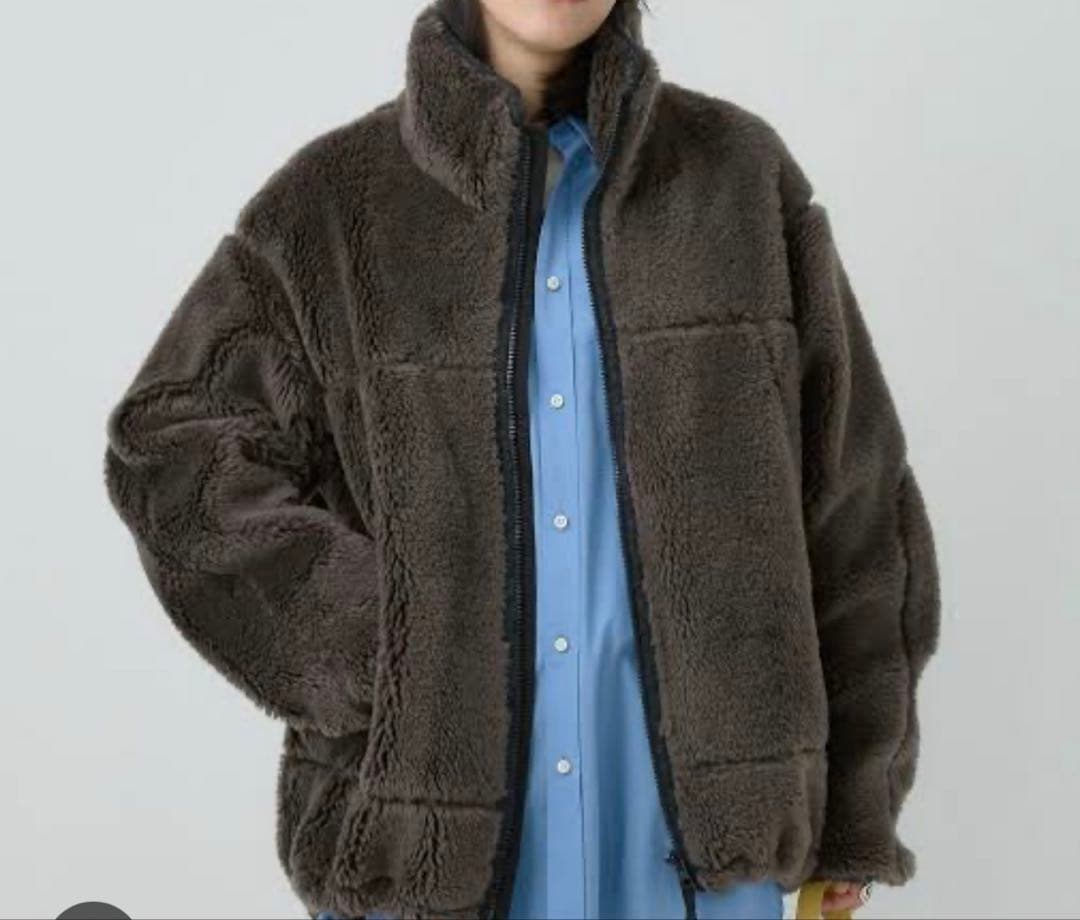 chaos ウールボアブルゾン　チョコ