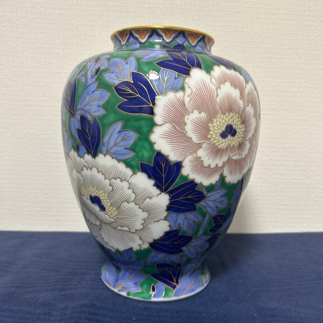 お値下げ　深川製磁　花瓶　有田焼　宮内庁御用達　希少　牡丹　壺　お正月