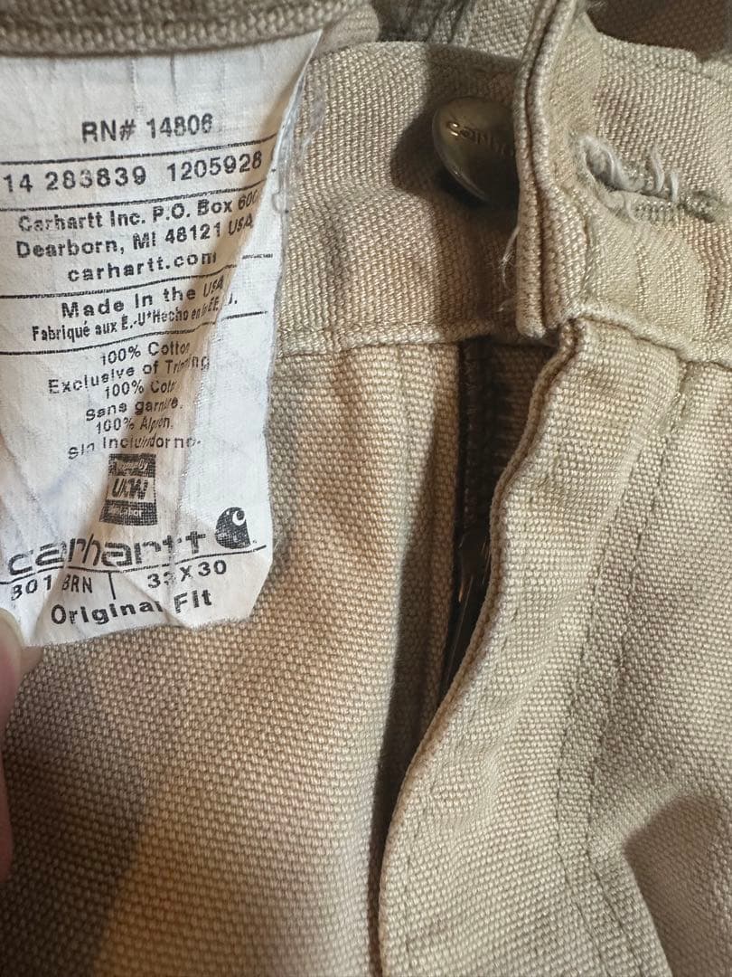 Carhartt ダブルニー usa製　W33