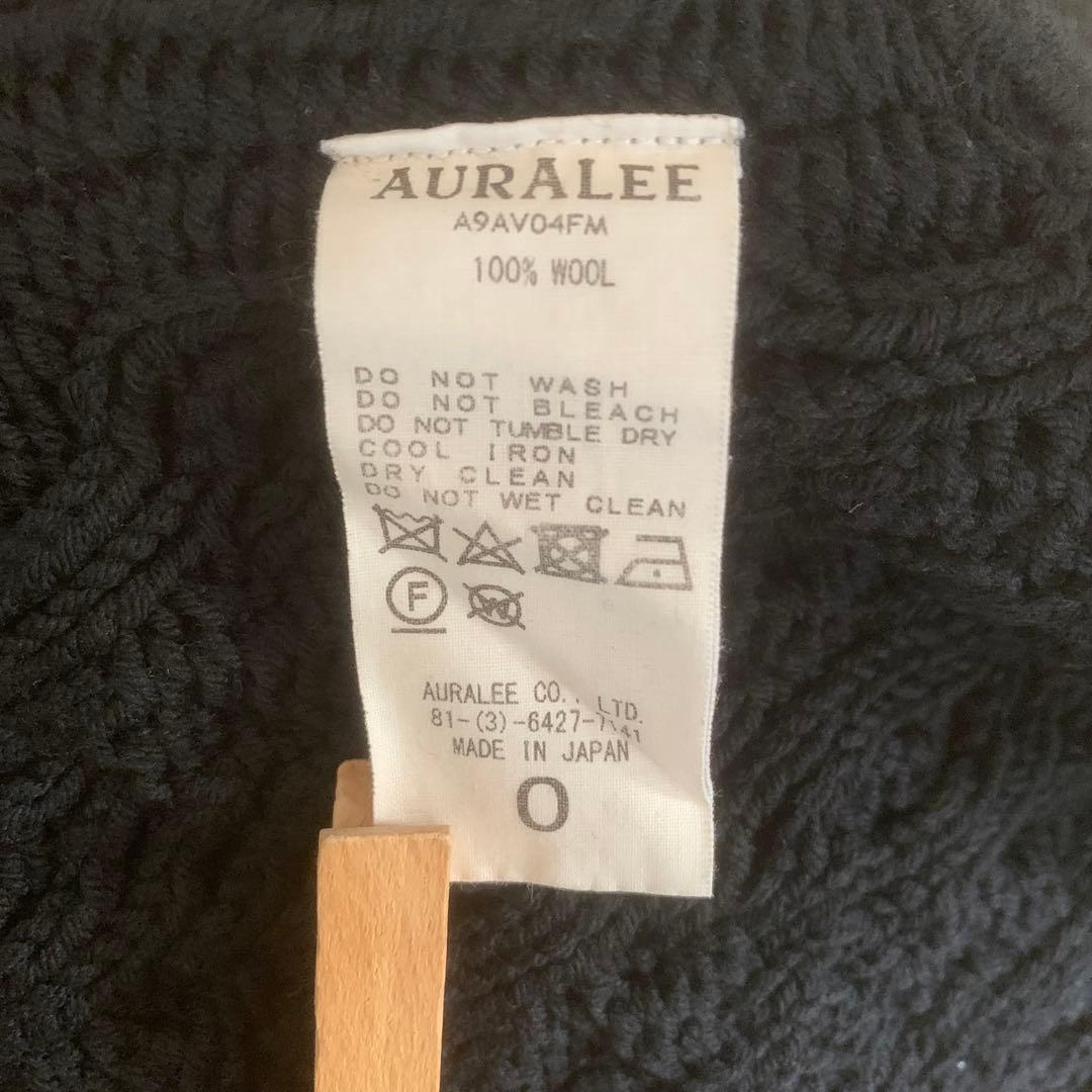 美品　オーラリー　アランニットベスト ブラック