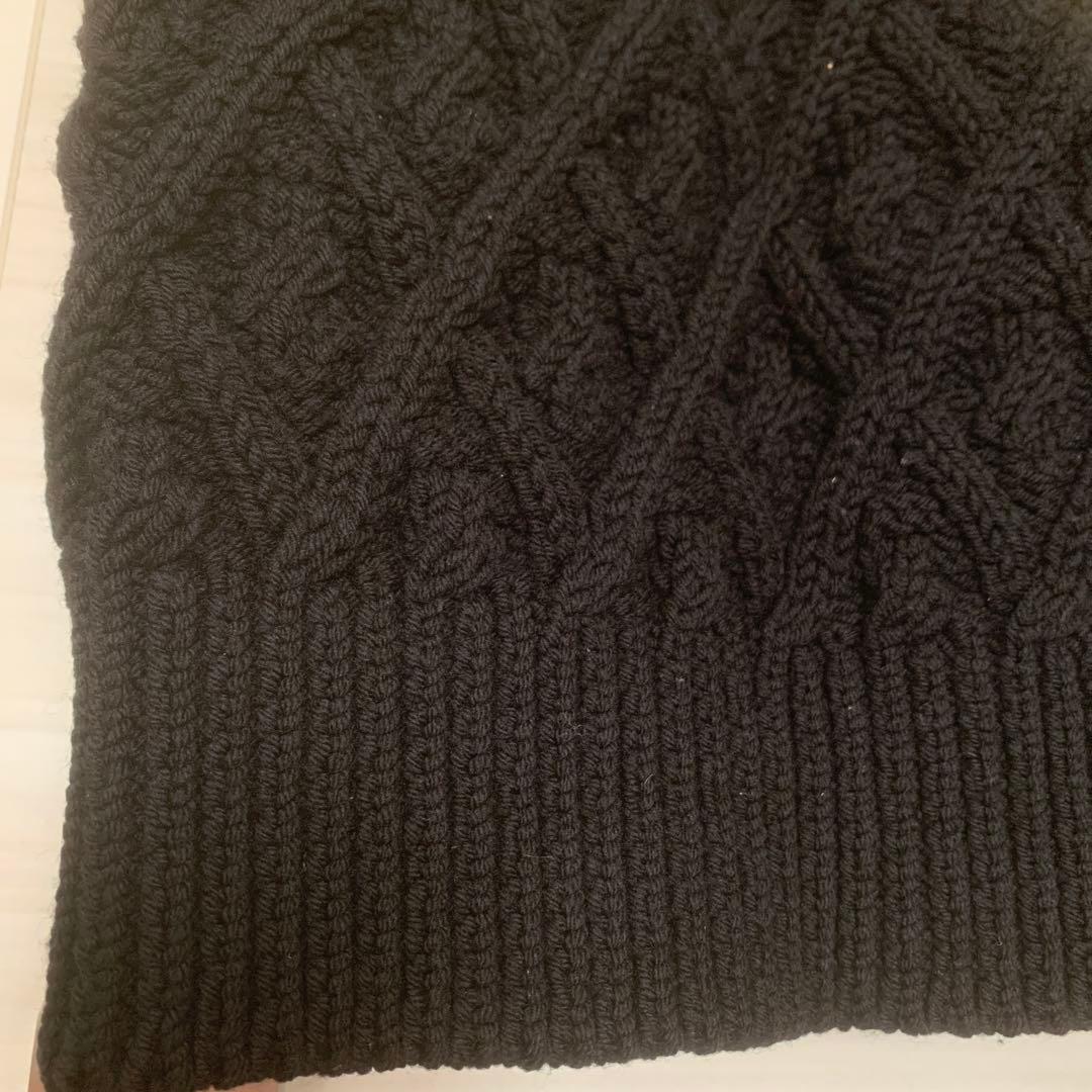 美品　オーラリー　アランニットベスト ブラック