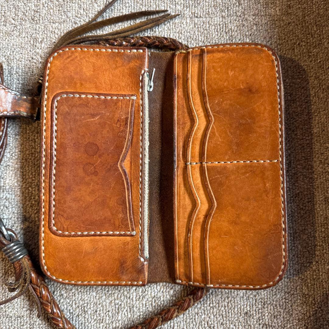 本牛革　シルバー925 バイカーズウォレット