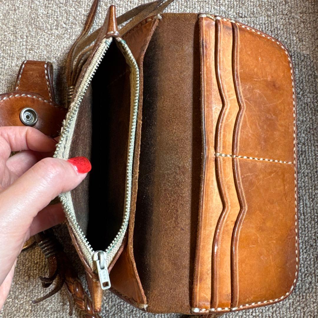 本牛革　シルバー925 バイカーズウォレット