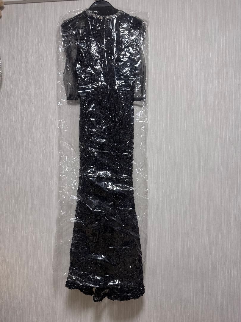 【新品タグ付】LEJA ビジューネックスパンコールシアーマーメイドワンピース