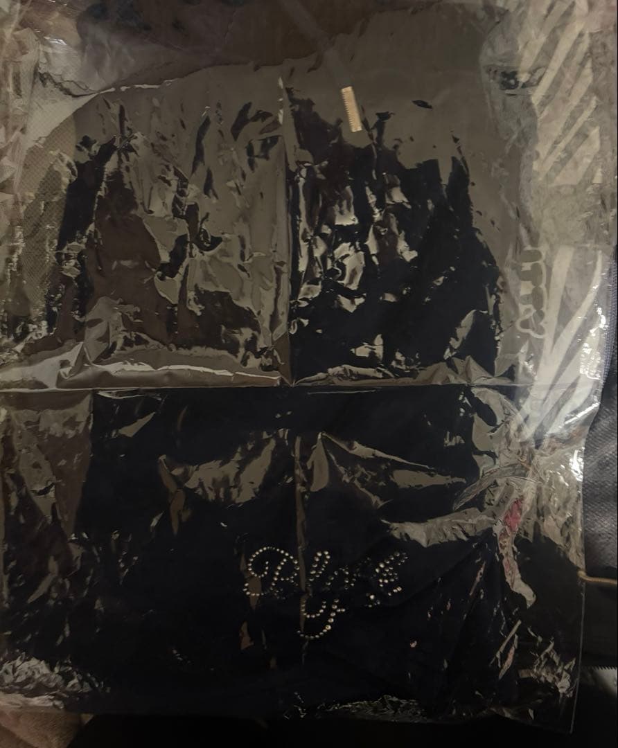 BLACKPINK ベロアミニスカート　ネイビーL