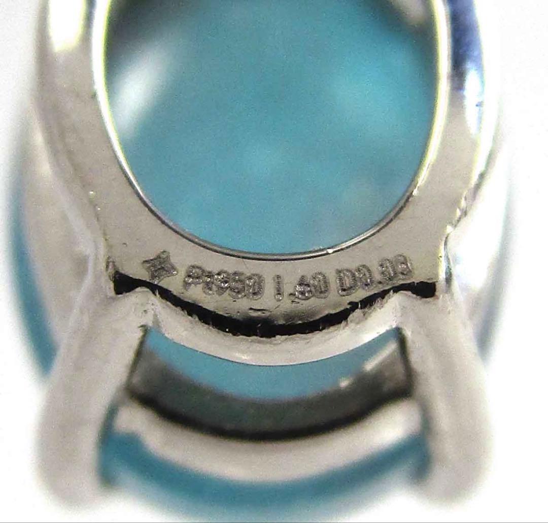 ブラジル産パライバトルマリン　ペンダントトップ　Pt950 プラチナ