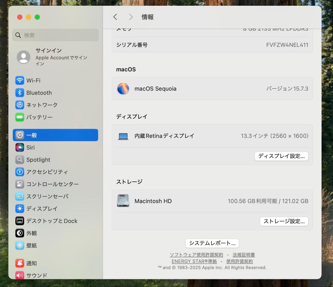 MacBook本体 Apple MacBook Pro 13 2019 i5/8GB/120Gb