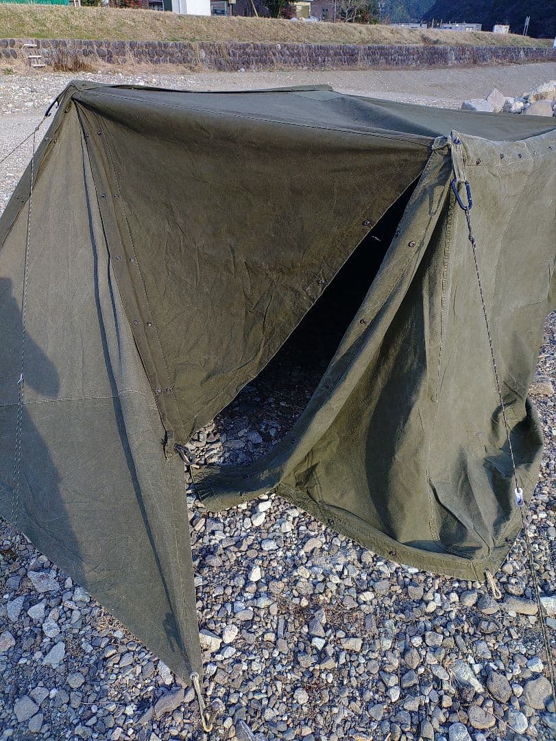 USパップテント　幕3枚セット　オリジナルカスタム＆マットレス、蚊帳セット無加工