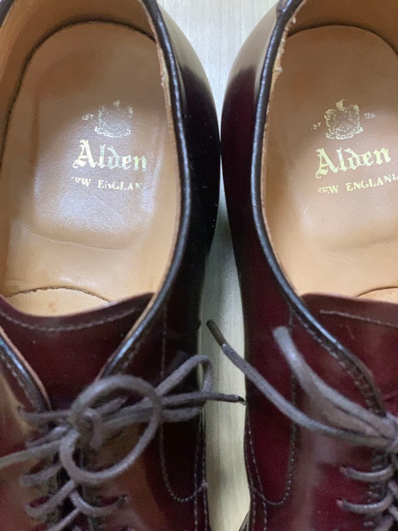 最終価格‼️美品‼️ ALDEN 54321 Vチップ　コードバン バーガンディー
