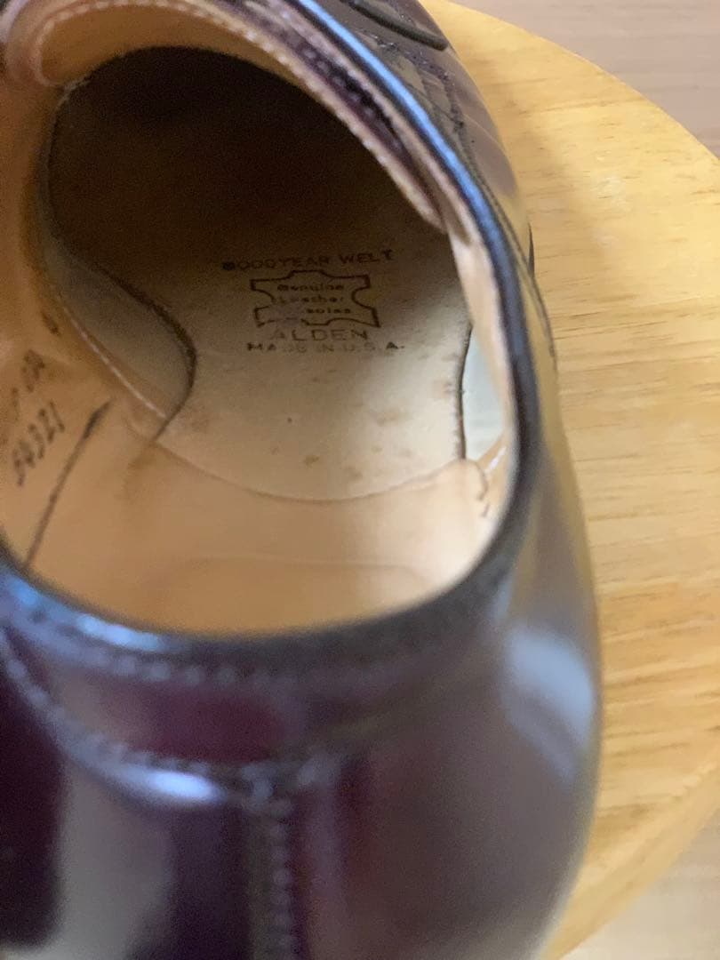 最終価格‼️美品‼️ ALDEN 54321 Vチップ　コードバン バーガンディー