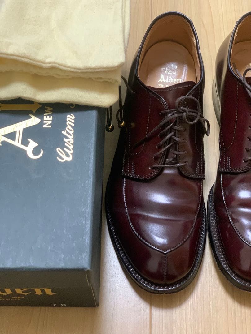 最終価格‼️美品‼️ ALDEN 54321 Vチップ　コードバン バーガンディー