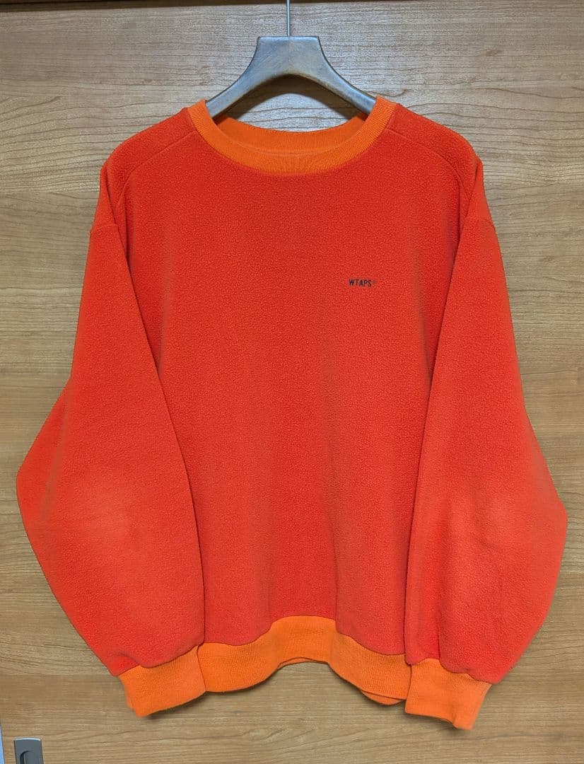 WTAPS DOWNY SWEAT フリーススウェット 04 オレンジ