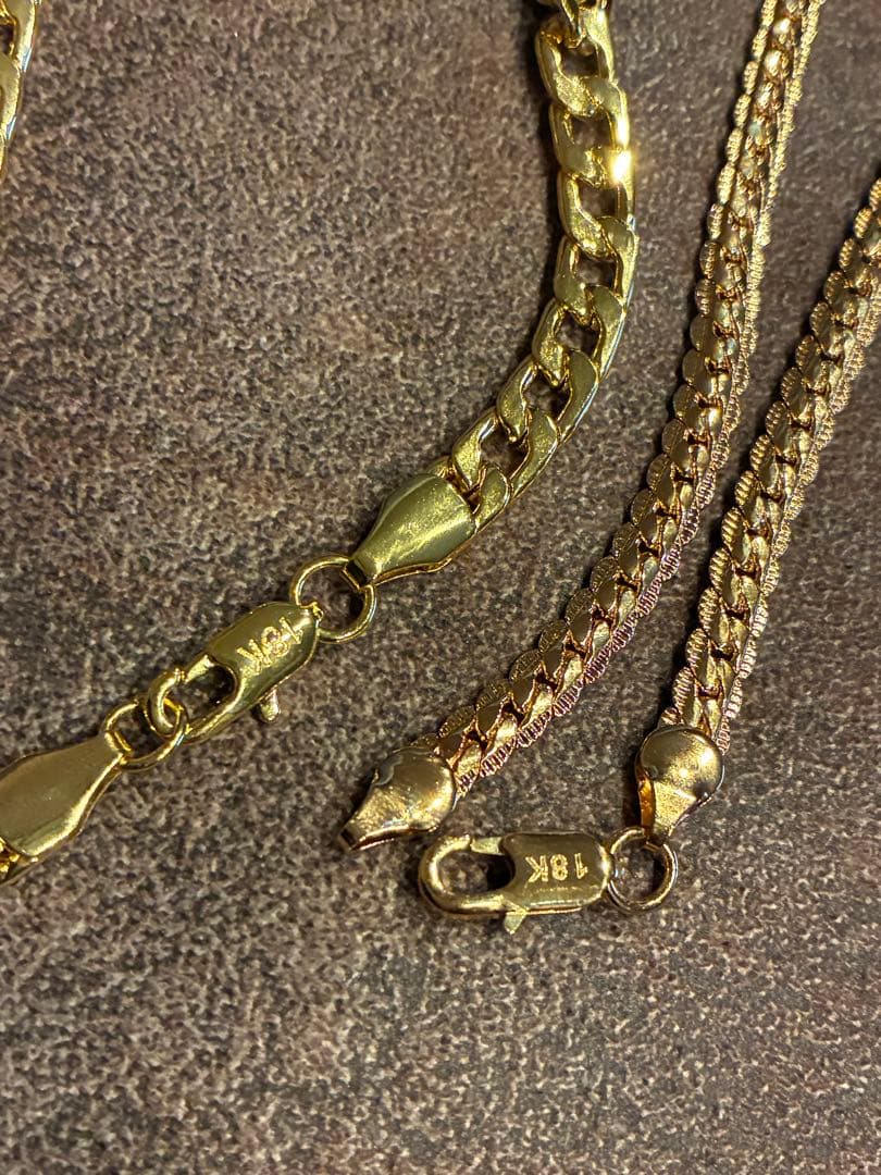 18金刻印　ネックレス4本セット