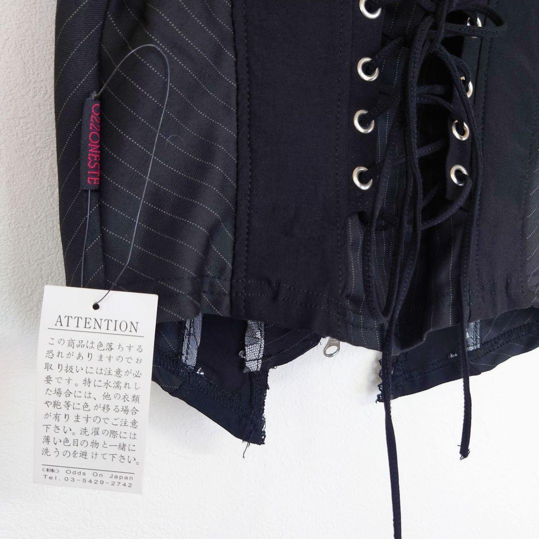 Ozzon OzzOneste タグ付き新品 青薔薇ストライプベスト