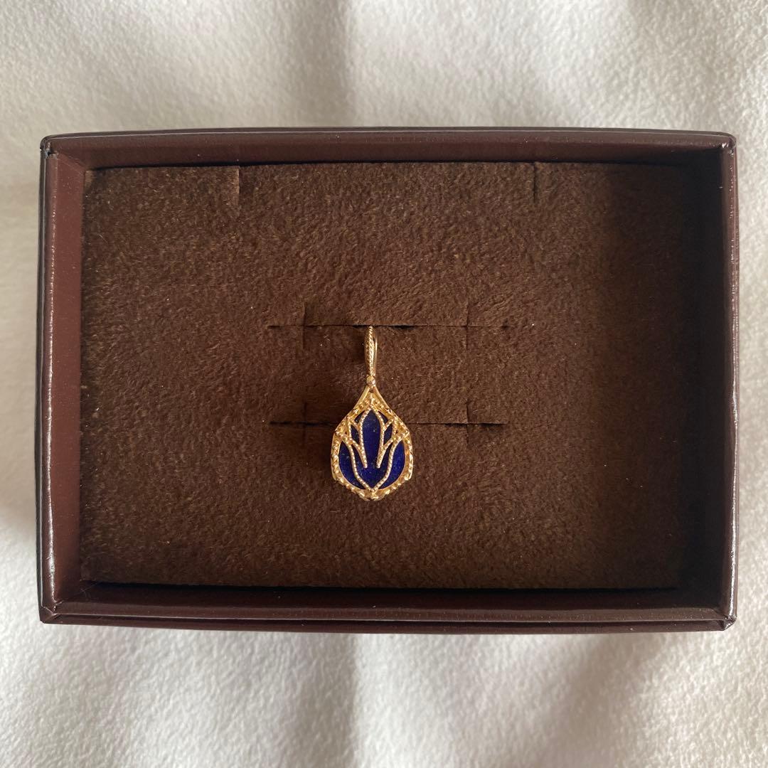 agete K10 ラピスラズリ チャーム