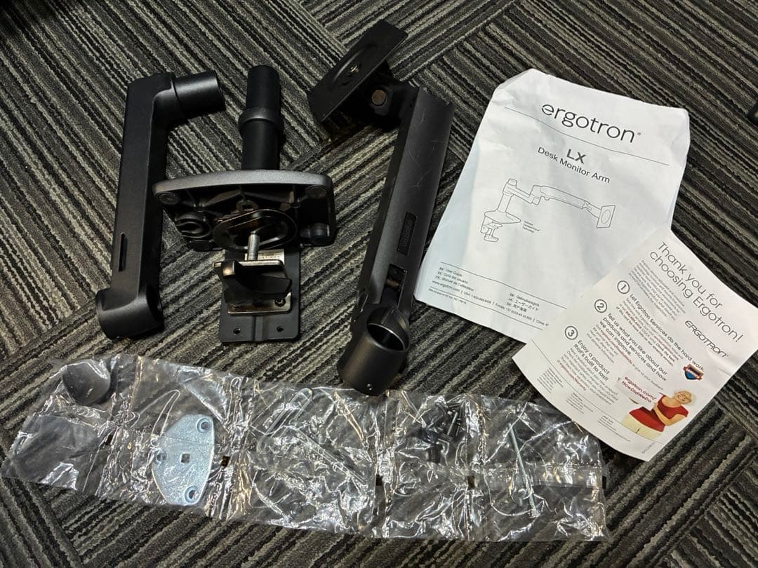 【良品】エルゴトロン LX モニターアーム マットブラック 34インチまで対応