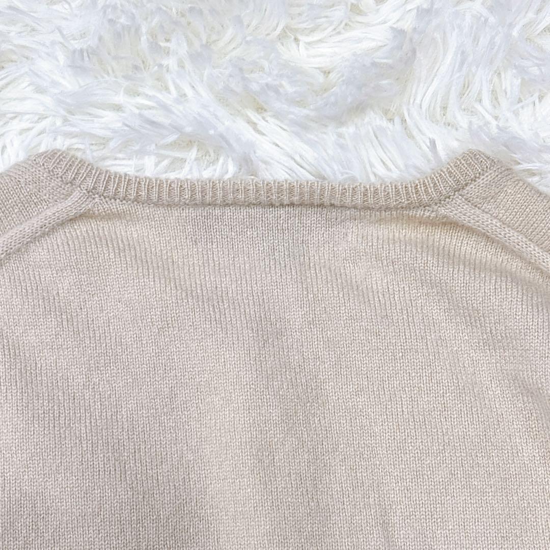 ドゥロワー✨美品✨カシミヤクルーカーディガン✨ベージュ✨シェルボタン✨現行タグ