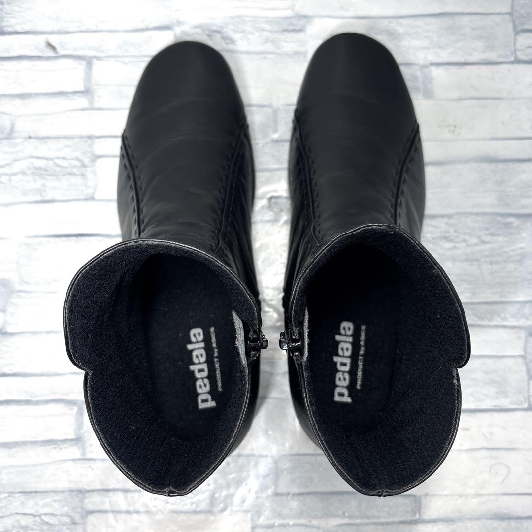 ✨美品✨ アシックスウォーキング ペダラ ショートブーツ ブラック 23cm