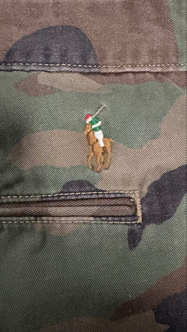 パンツ Polo Ralph Lauren wide camo shorts