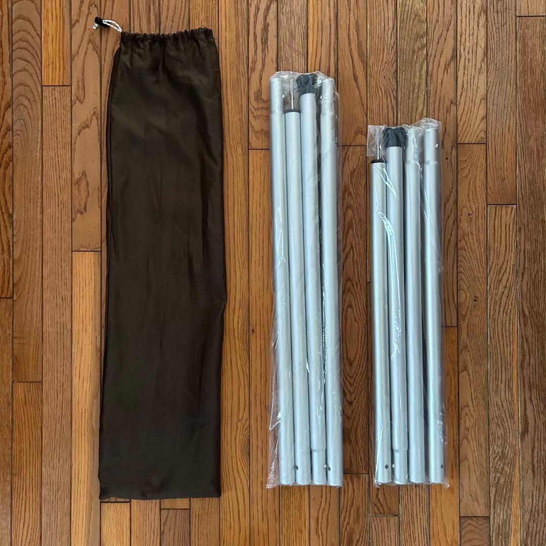 スノーピーク　ウィングポール240/280cm 2本セット　ポールケース付　新品