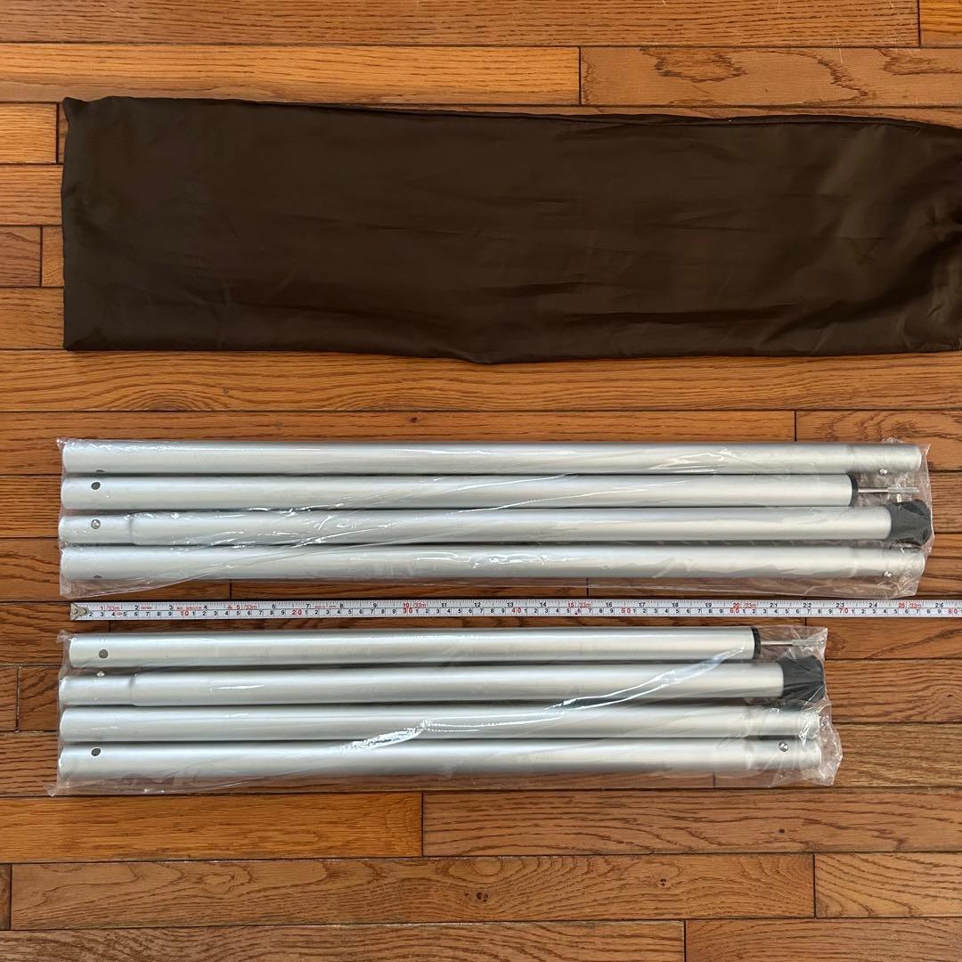 スノーピーク　ウィングポール240/280cm 2本セット　ポールケース付　新品